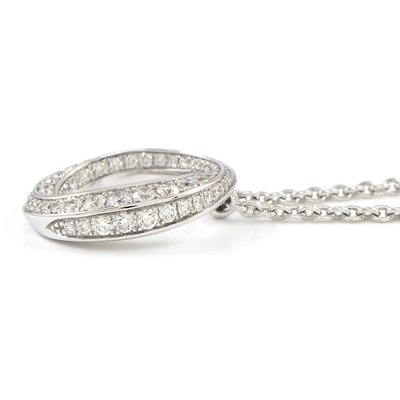 グラフ Graff GRAFF ネックレス スパイラル パヴェ RGP599 ラウンド サークル ダイヤモンド 0.65ct K18WG 【中古】
