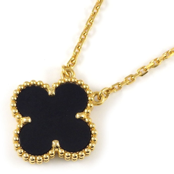 ヴァンクリーフ＆アーペル Van Cleef & Arpels ネックレス ヴィンテージアルハンブラ VCARA45800 オニキス K18YG 【箱・保付き】 【中古】