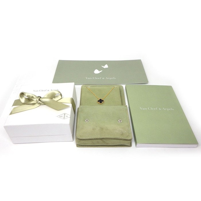 ヴァンクリーフ＆アーペル Van Cleef & Arpels ネックレス ヴィンテージアルハンブラ VCARA45800 オニキス K18YG 【箱・保付き】 【中古】