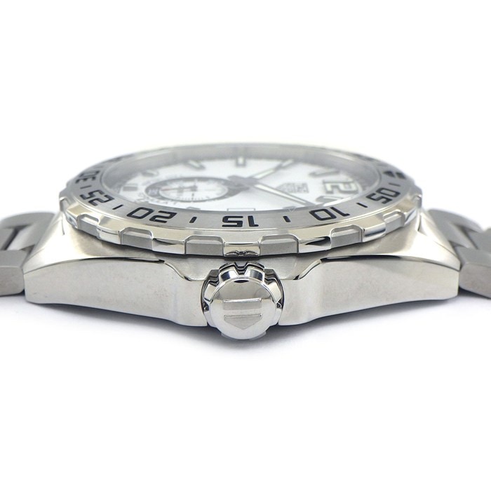 タグ・ホイヤー TAG Heuer 腕時計 フォーミュラ1 キャリバー6 WAZ2013/BA0842 ホワイト文字盤 デイト 夜光針・インデックス 回転ベゼル SS 自動巻き 【箱・保付き】 【中古】