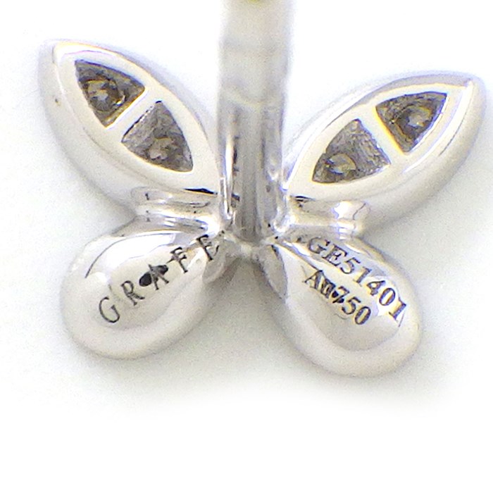 グラフ Graff GRAFF ピアス バタフライ プティ スタッド スモール RGE1563 パヴェ ダイヤモンド 計0.08ct K18WG 【箱・保付き】 【中古】