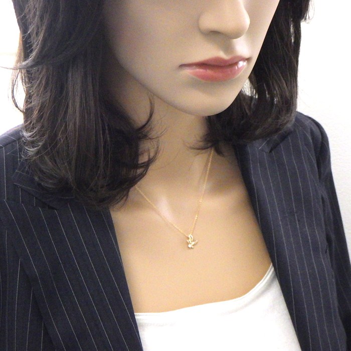 ティファニー Tiffany & Co. ネックレス オリーブリーフ 1ポイント ダイヤモンド K18PG 【中古】