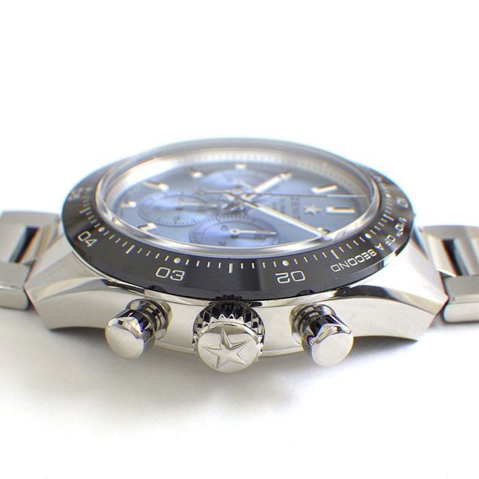 ゼニス ZENITH 腕時計 クロノマスタースポーツ 03.3105.3600/52.M3100 YOSHIDAスペシャルエディション 250本限定 デイト スモールセコンド クロノグラフ 裏スケ サンレイ アクアブルー文字盤 SS セラミック 自動巻き 【箱・保付き】 【中古】