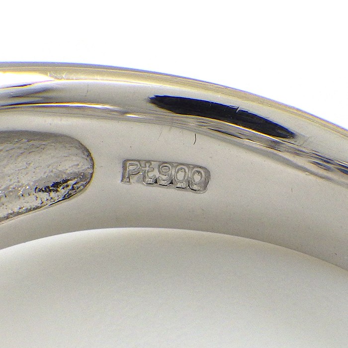 【サファイア ダイヤモンド】 リング 1ポイント サファイア 1.10ct パヴェ ダイヤモンド 計1.05ct PT900 13.5号 【中古】