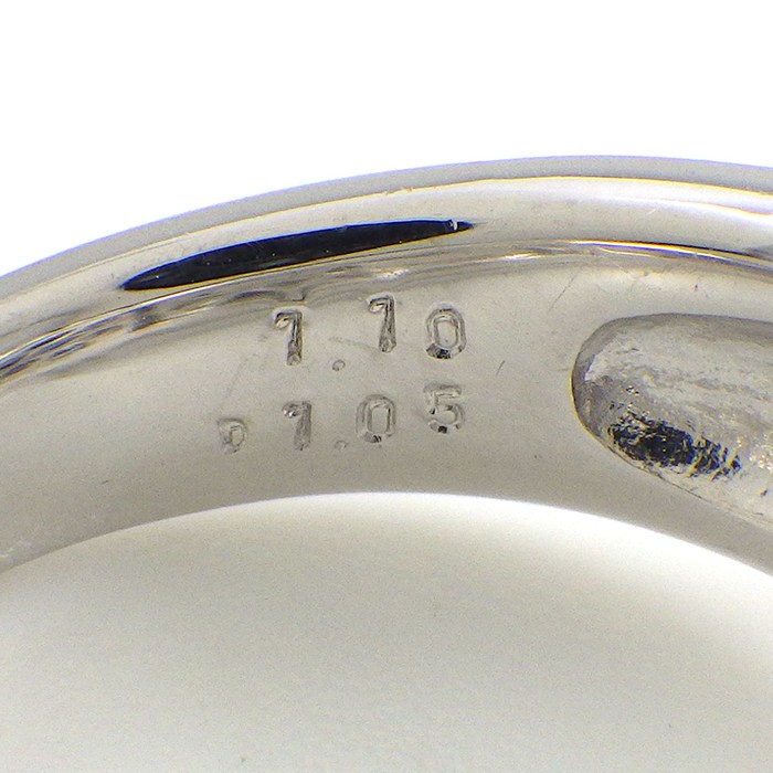 【サファイア ダイヤモンド】 リング 1ポイント サファイア 1.10ct パヴェ ダイヤモンド 計1.05ct PT900 13.5号 【中古】