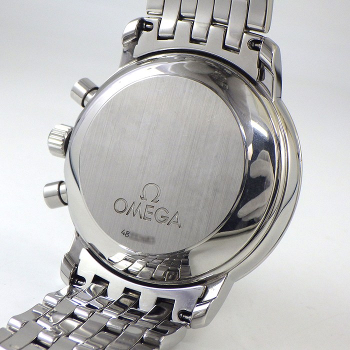 オメガ OMEGA 腕時計 デ・ヴィル プレステージ クロノグラフ 4540.51.00 クロノグラフ スモールセコンド ブラック文字盤 SS 手巻き 【中古】