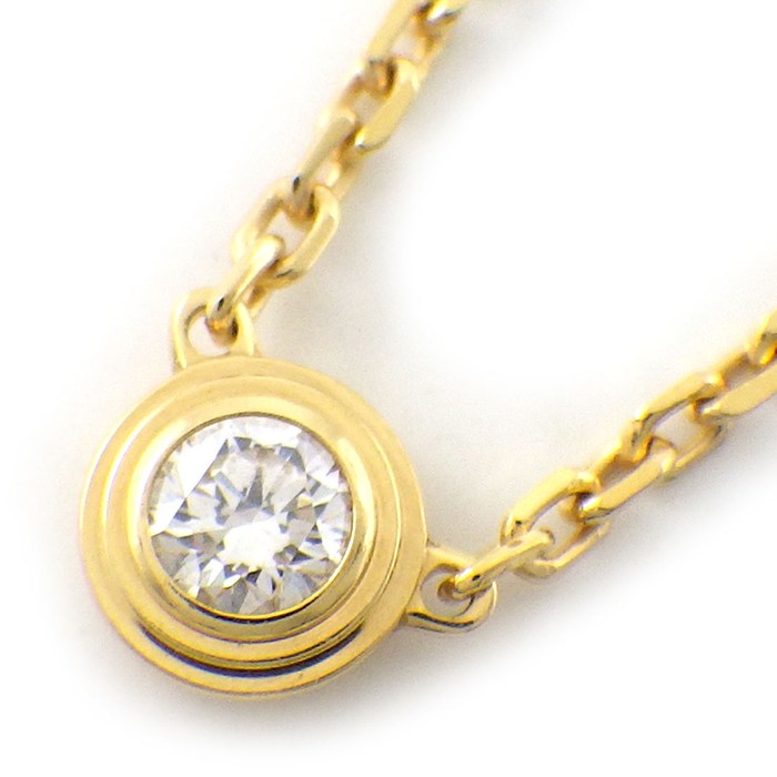 カルティエ Cartier ネックレス ダムール XS ディアマン レジェ B7224517 1ポイント ダイヤモンド 0.04ct K18YG 【中古】