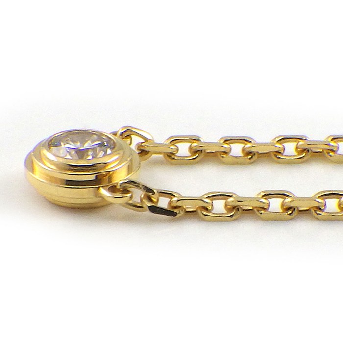 カルティエ Cartier ネックレス ダムール XS ディアマン レジェ B7224517 1ポイント ダイヤモンド 0.04ct K18YG 【中古】