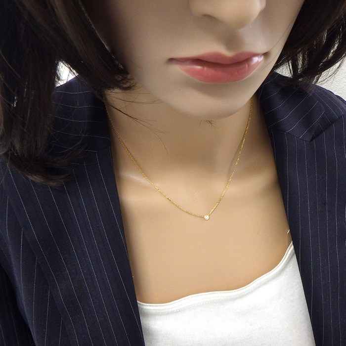 カルティエ Cartier ネックレス ダムール XS ディアマン レジェ B7224517 1ポイント ダイヤモンド 0.04ct K18YG 【中古】