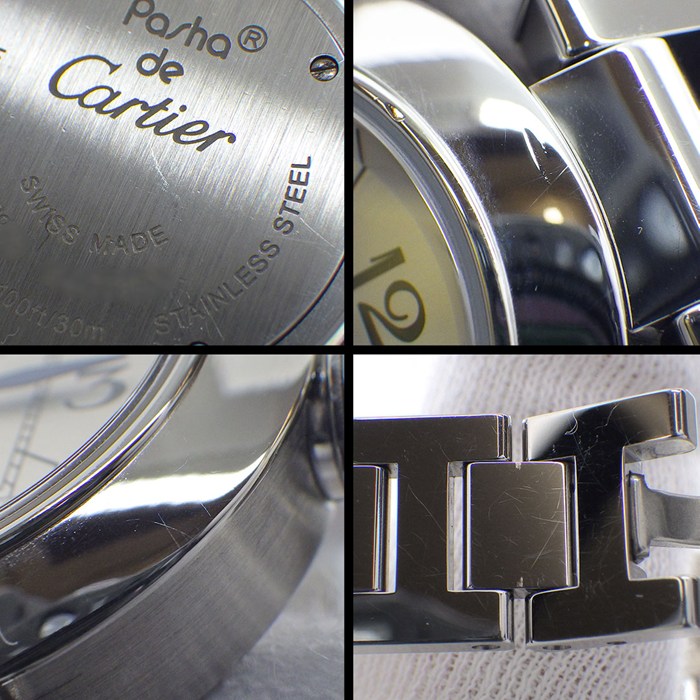 カルティエ Cartier 腕時計 ミスパシャ W3140007 サンレイ シルバー文字盤 SS クオーツアナログ 【中古】
