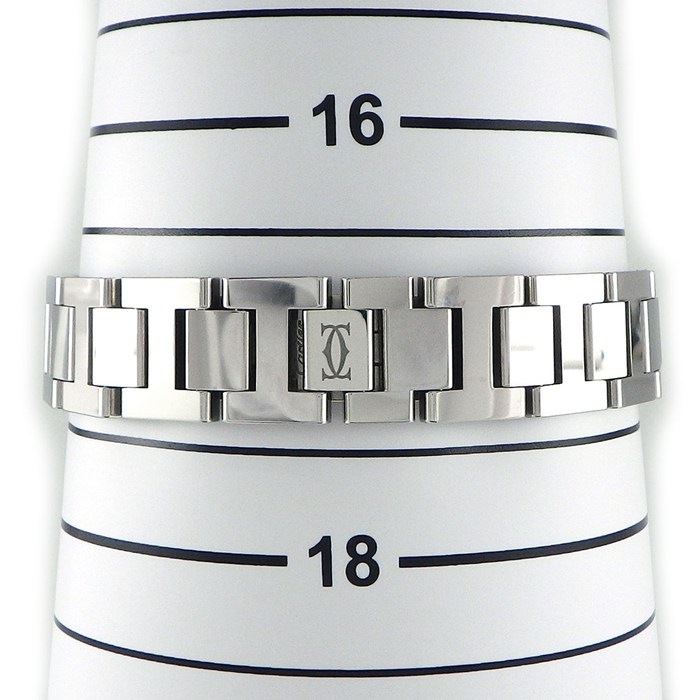 カルティエ Cartier 腕時計 ミスパシャ W3140007 サンレイ シルバー文字盤 SS クオーツアナログ 【中古】