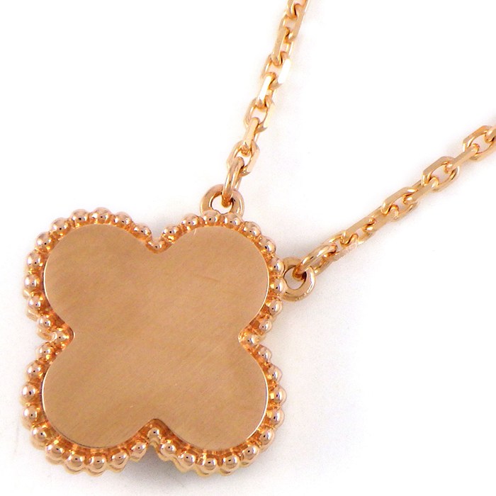 ヴァンクリーフ&アーペル Van Cleef & Arpels ネックレス ヴィンテージ アルハンブラ VCARP7TD00 2021年 ホリデーコレクション クリスマス 限定モデル ロードナイト 1ポイント ダイヤモンド K18PG 【箱・保付き】 【中古】