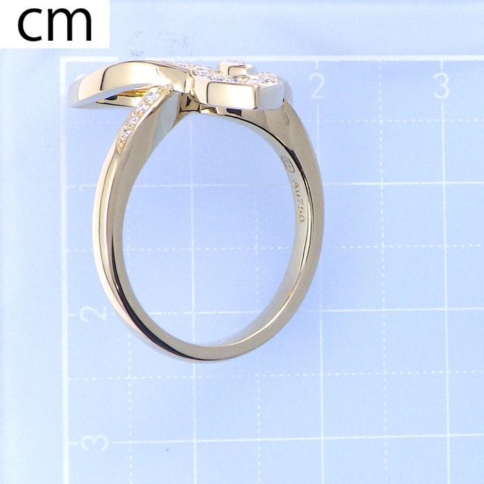 ハリーウィンストン HARRY WINSTON リング リリー クラスター FRDYMQRFLC リーフ 1ポイント マーキスカット 54ポイント ラウンドカット ダイヤモンド 計0.41ct K18YG 12.5号 【中古】