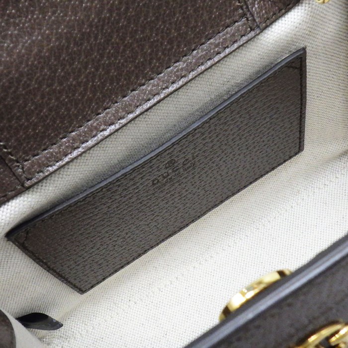 グッチ GUCCI ハンドバッグ ショルダーバッグ ダイアナ スモール 655661 キャメル エボニー ジャンボGGキャンバス レザー 【中古】