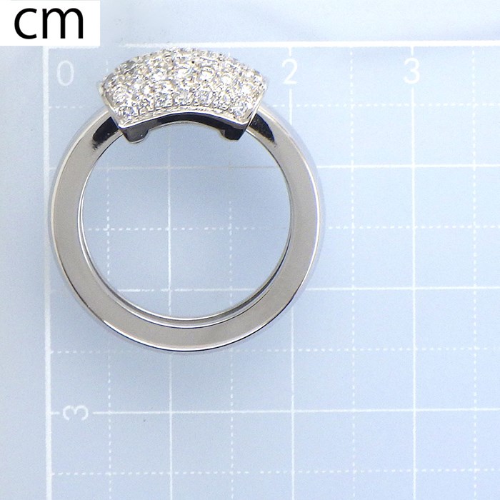 ピアジェ PIAGET リング ダンサー SM スライド ムービング パヴェ ダイヤモンド K18WG 11号 / #51 【中古】