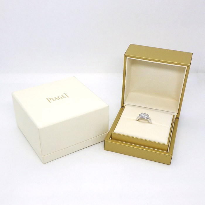 ピアジェ PIAGET リング ダンサー SM スライド ムービング パヴェ ダイヤモンド K18WG 11号 / #51 【中古】