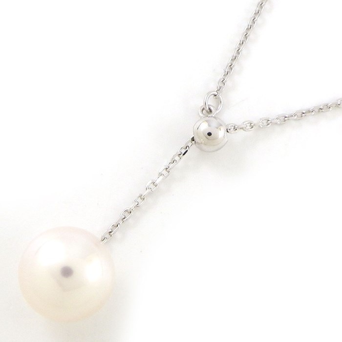 タサキ 田崎真珠 TASAKI ネックレス 1ポイント パール 7.5mm珠 K18WG 【中古】