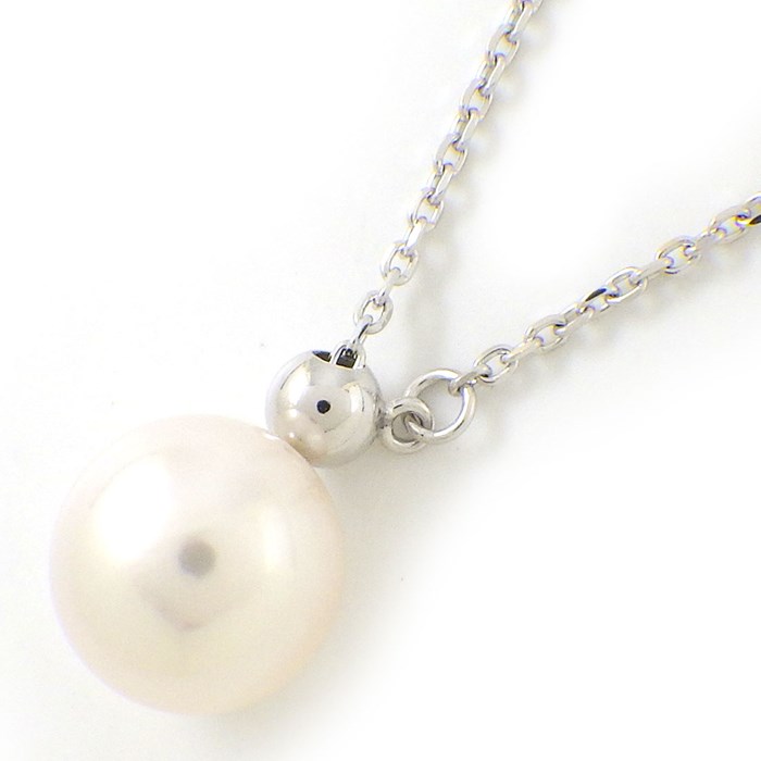 タサキ 田崎真珠 TASAKI ネックレス 1ポイント パール 7.5mm珠 K18WG 【中古】