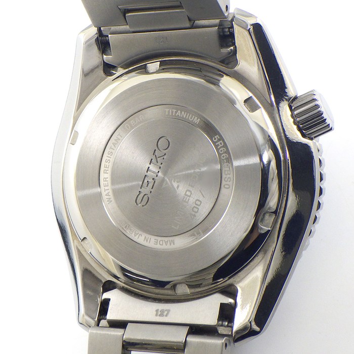 セイコー SEIKO 腕時計 プロスペックス SBDB041/5R66-0BS0 世界400本限定モデル ブラック/ブルー グラデーション文字盤 デイト パワーリザーブ表示機能 GMT 夜光針・インデックス 回転ベゼル チタン スプリングドライブ 【箱・保付き】 【中古】