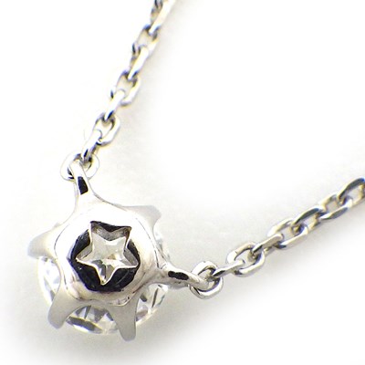 スタージュエリー STAR JEWELRY ネックレス ダイヤモンド 0.17ct(E/VS2/EX) PT950 【中古】