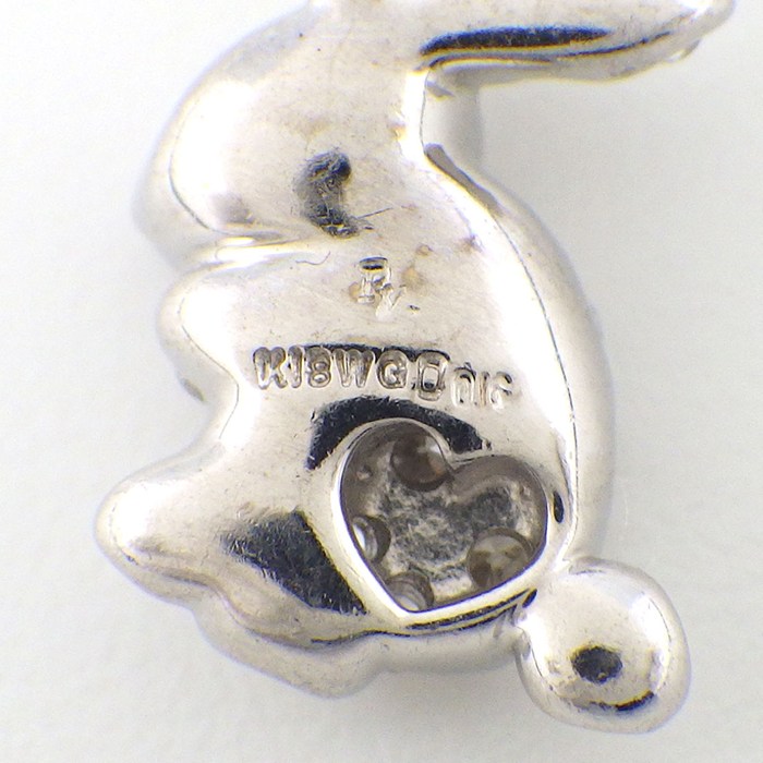 ポンテヴェキオ Ponte Vecchio ペンダントトップ ラビットモチーフ 1ポイント サファイア パヴェ ダイヤモンド 計0.16ct K18WG 【中古】