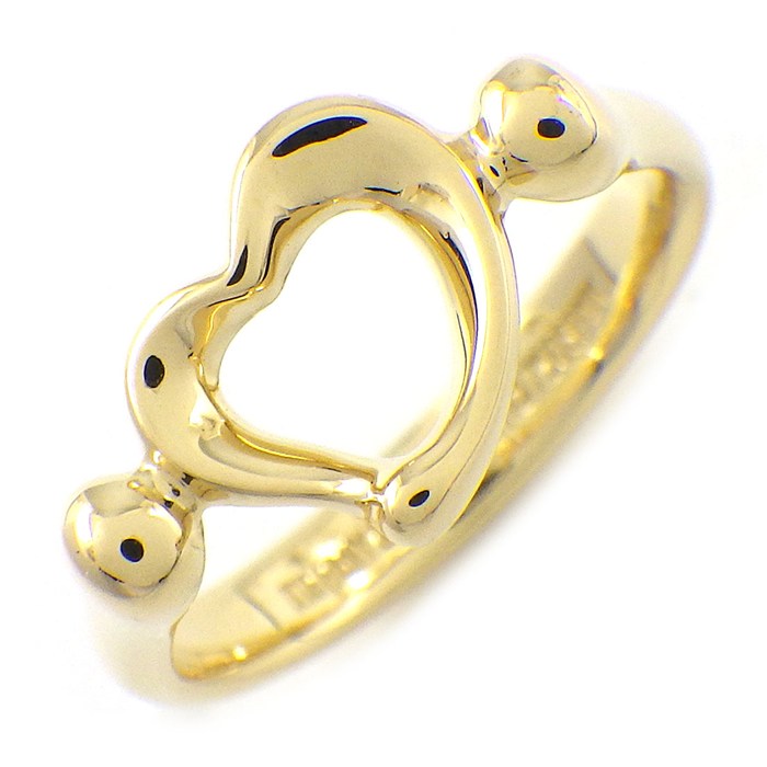 ティファニー Tiffany & Co. リング オープンハート K18YG 10号 【中古】