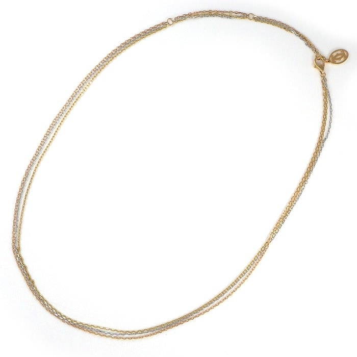 カルティエ Cartier ネックレス トリニティ 3連 チェーン スリーカラー