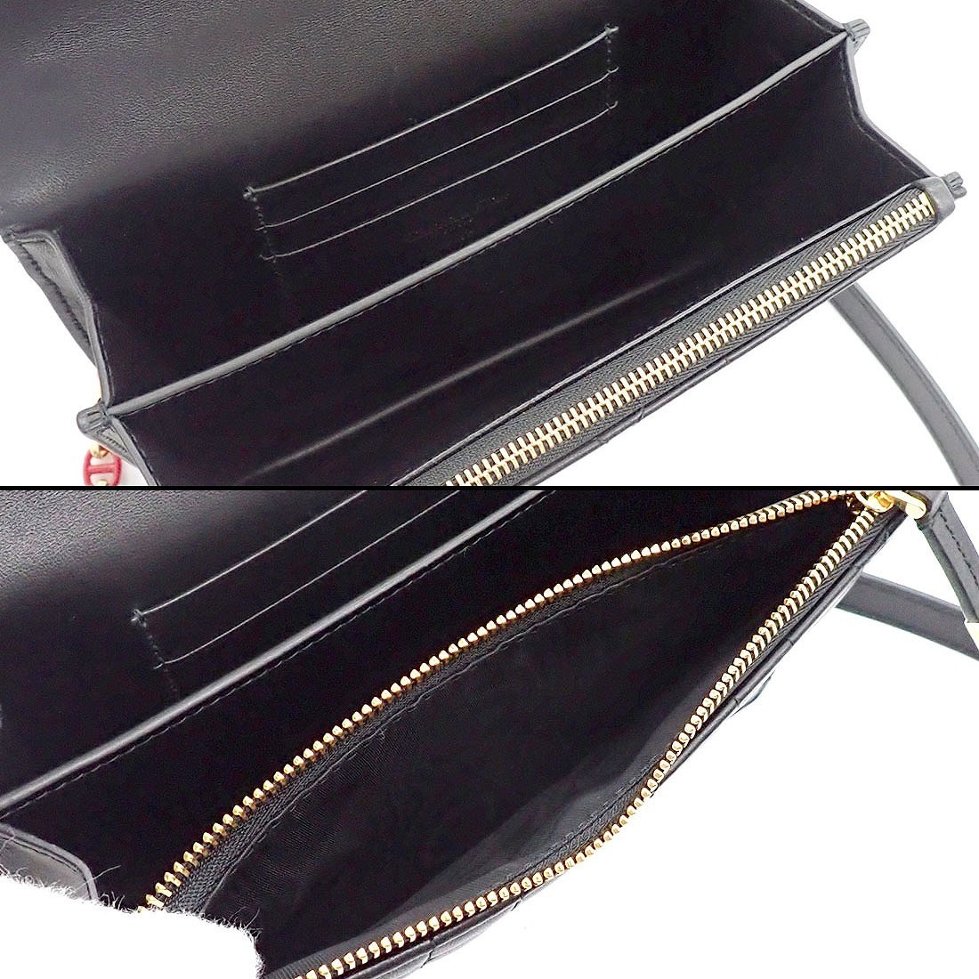 ディオール Dior ショルダーバッグ ミス カロ ミニバッグ M5169UBW0M900 ブラック マクロ カナージュ ラムスキン ゴールド金具 【中古】