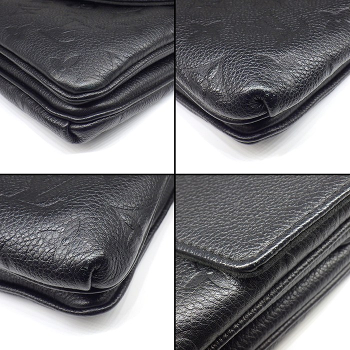 ルイ・ヴィトン LOUIS VUITTON ショルダーバッグ トワイス M50258 2015年 ブラック モノグラムアンプラントレザー ゴールド金具 【中古】