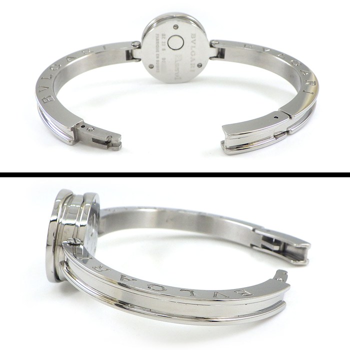 ブルガリ BVLGARI 腕時計 B-zero1 ビーゼロワン バングル BZ22S ブルーシェル文字盤 12ポイント ダイヤインデックス SS クオーツアナログ 【中古】
