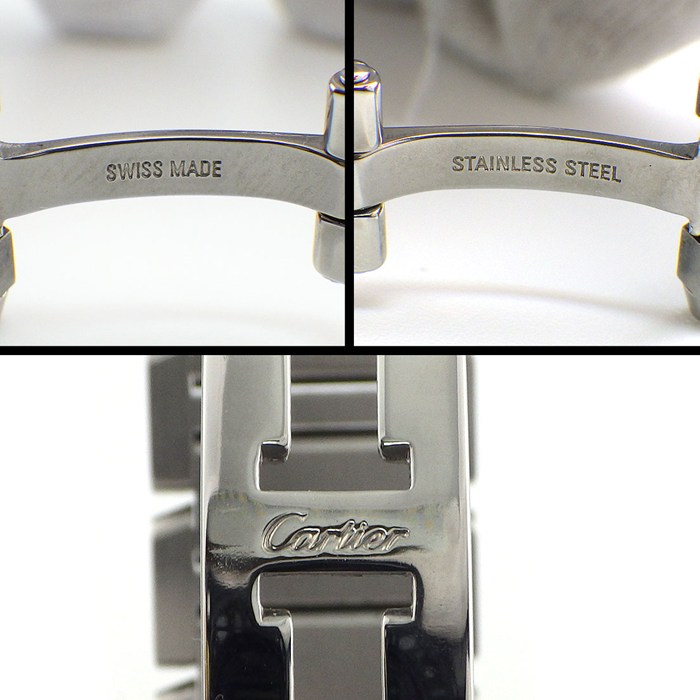カルティエ Cartier 腕時計 タンク フランセーズ MM W51011Q3 スクエア アイボリー文字盤 ローマンインデックス デイト SS クオーツアナログ 【箱・保付き】 【中古】