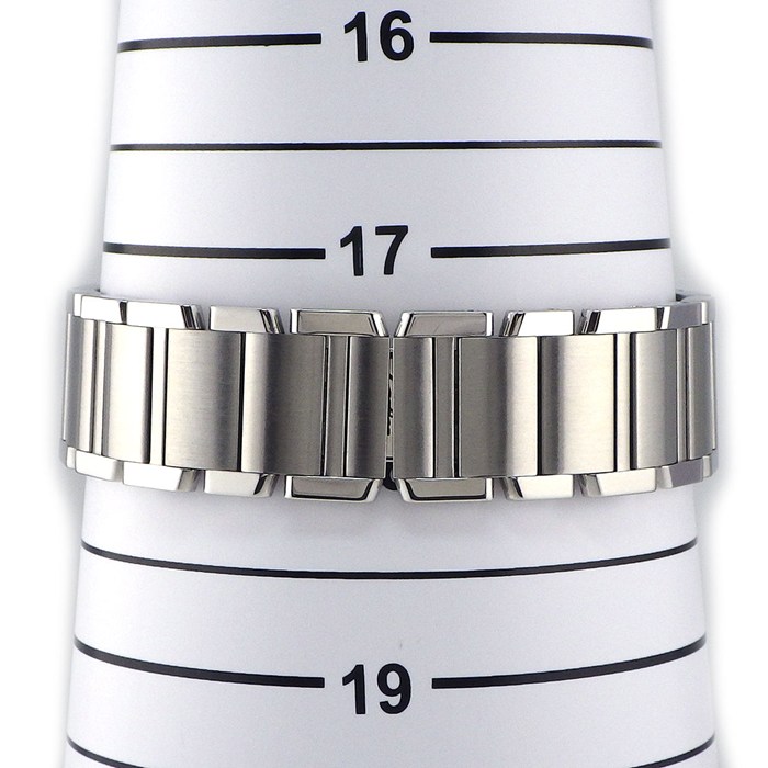 カルティエ Cartier 腕時計 タンク フランセーズ MM W51011Q3 スクエア アイボリー文字盤 ローマンインデックス デイト SS クオーツアナログ 【箱・保付き】 【中古】