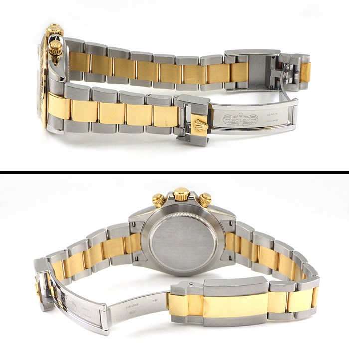 ロレックス Rolex 腕時計 コスモグラフ デイトナ 116523 クロノグラフ スモールセコンド クロノメーター 夜光インデックス 夜光針 ルーレット刻印 ホワイト文字盤 K18YG SS 自動巻き 【箱・保付き】 【中古】