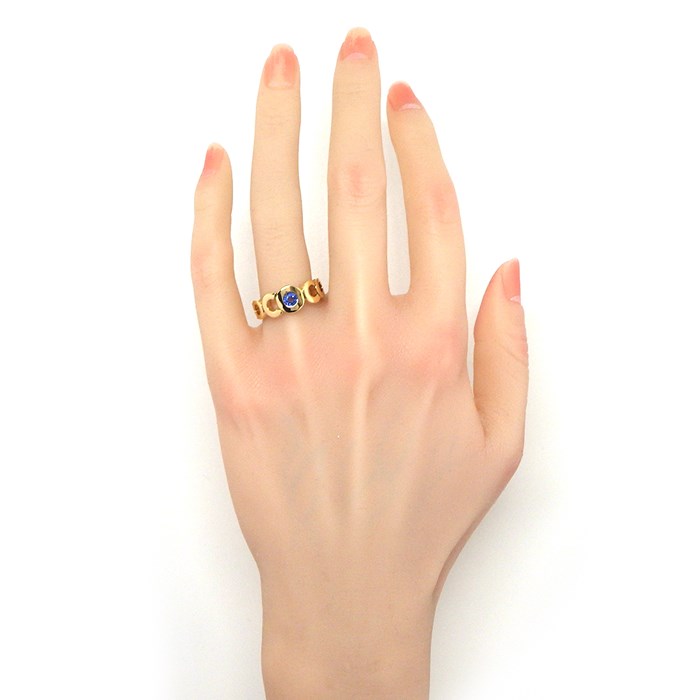 シャネル CHANEL リング ココ COCO 1ポイント サファイア K18YG 13号 【中古】