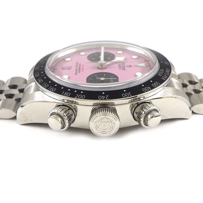 チューダー(チュードル) TUDOR 腕時計 ブラックベイ クロノ 79360N ピンク文字盤 スモールセコンド デイト 夜光針/インデックス SS 自動巻き 【箱・保付き】 【中古】