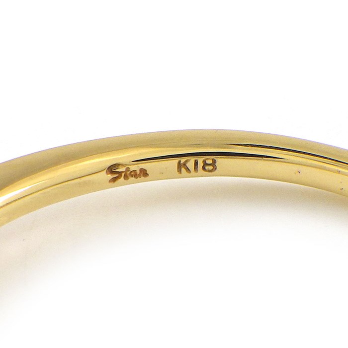 スタージュエリー STAR JEWELRY リング オープン 2ポイント パール 3.5mm珠 K18YG 15.5号 【中古】