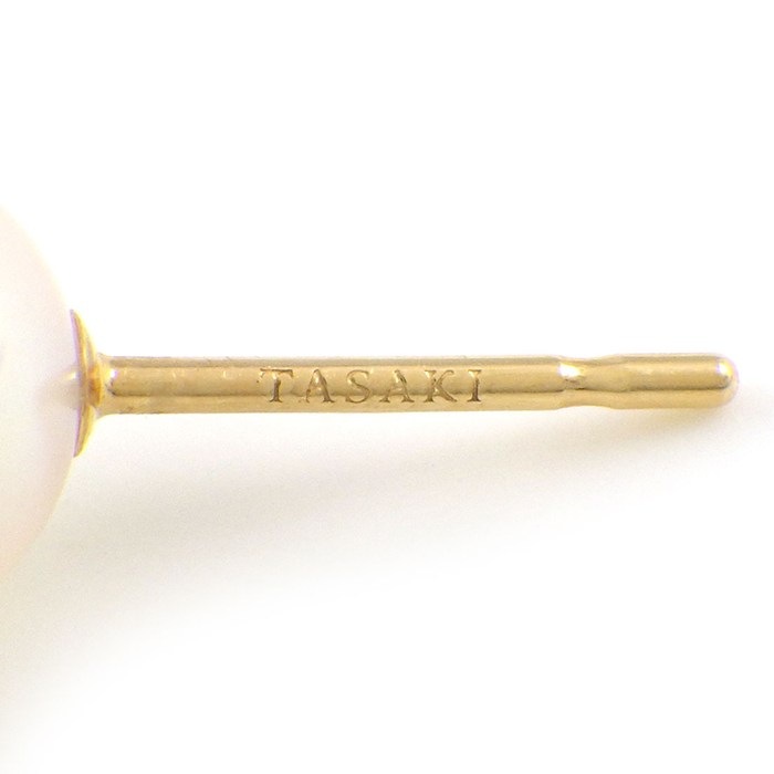 タサキ 田崎真珠 TASAKI ピアス デインジャー ホーン E-3658-18KYG 2Way リファインド リベリオン あこや真珠 7.5mm珠 K18YG 【中古】