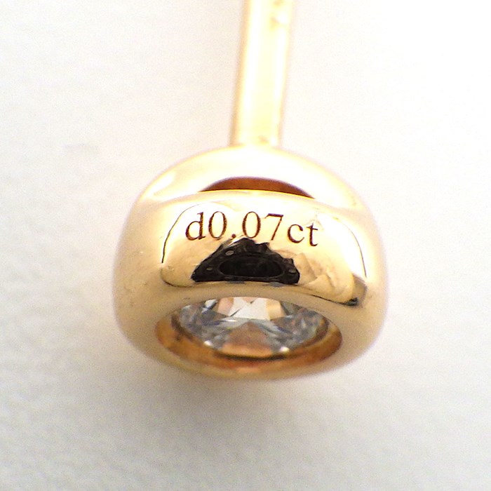 ティファニー Tiffany & Co. ピアス バイ ザ ヤード 60017592 2ポイント ダイヤモンド 計0.14ct K18PG 【中古】