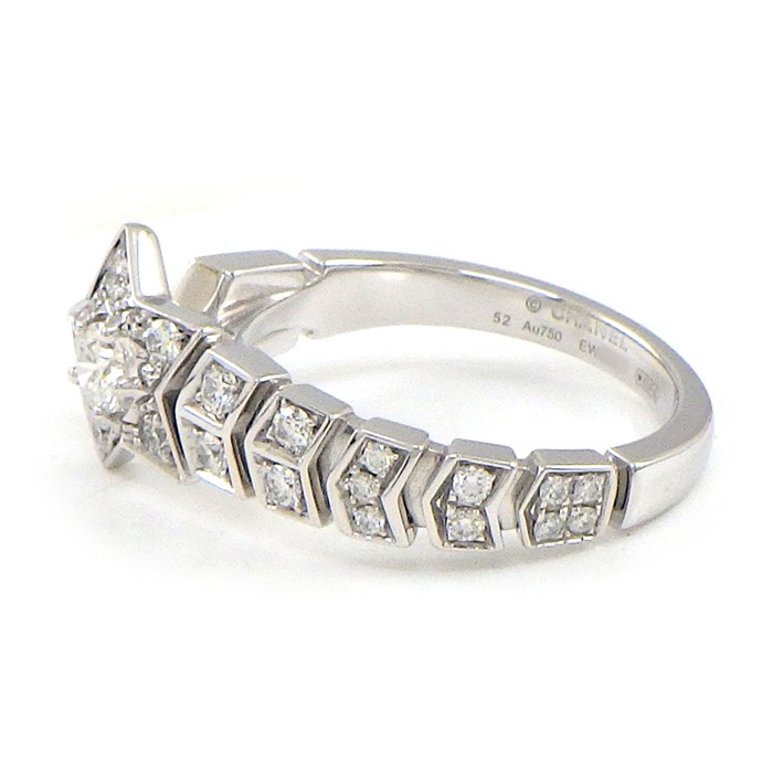 シャネル CHANEL リング コメット J11457 シューティング スター モチーフ ハーフサークル パヴェ 27ポイント ダイヤモンド 計0.43ct K18WG 11.5号 / #52 【中古】