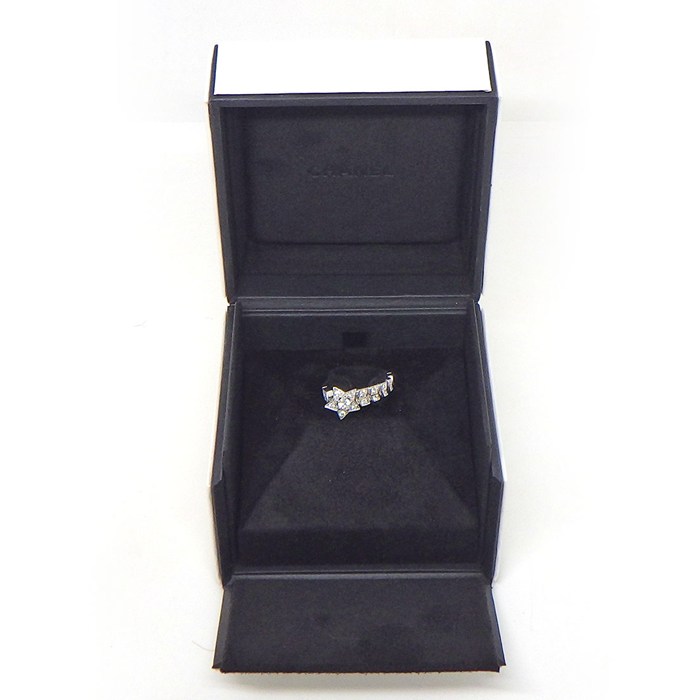 シャネル CHANEL リング コメット J11457 シューティング スター モチーフ ハーフサークル パヴェ 27ポイント ダイヤモンド 計0.43ct K18WG 11.5号 / #52 【中古】