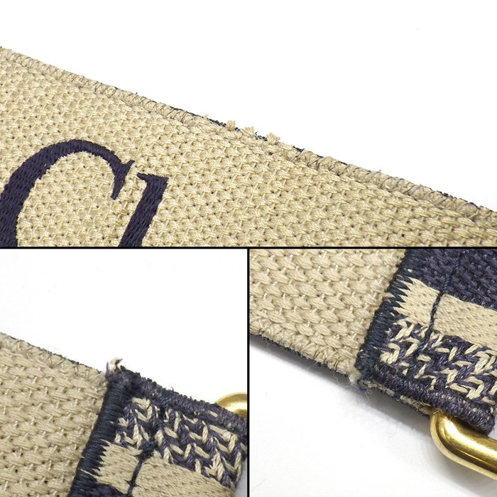 ディオール Dior ショルダーバッグ サドルバッグ ミニ M0456CTZQ_M928 ネイビー ベージュ ディオール オブリーク ジャガード カーフスキン テクニカルファブリック ゴールド金具 【中古】