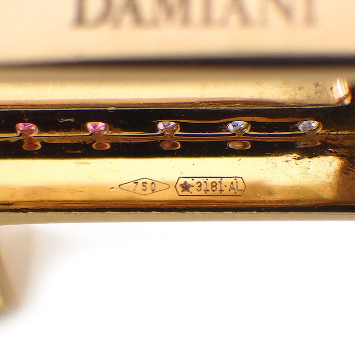 ダミアーニ DAMIANI ネックレス ベルエポック レインボー 20084310_c 創業95周年 記念モデル クロス パヴェ マルチカラー サファイア 計1.48ct ダイヤモンド K18PG 【中古】