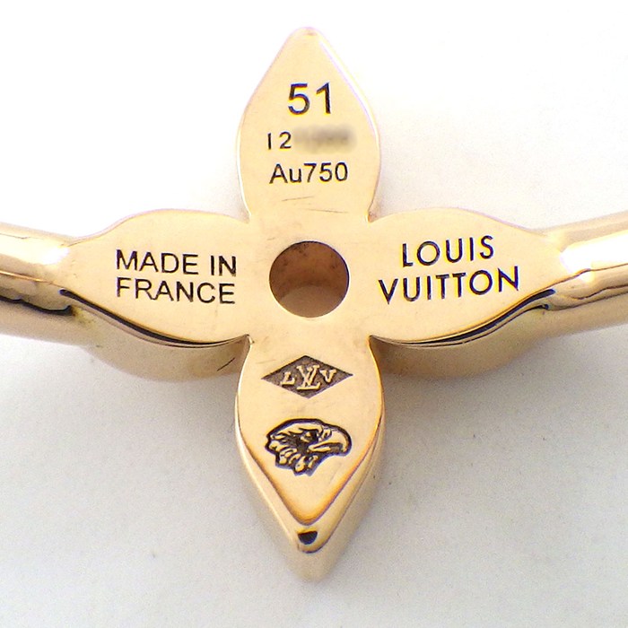 ルイ・ヴィトン LOUIS VUITTON リング イディール ブロッサム Q0Q50E モノグラム フラワー 8ポイント ダイヤモンド 計0.06ct K18PG 11号 / #51 【箱・保付き】 【中古】