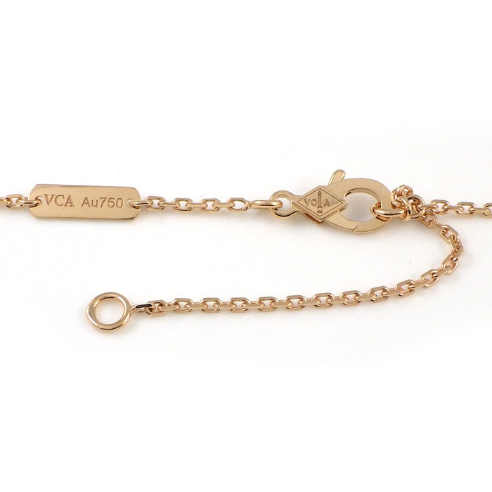 ヴァンクリーフ&アーペル Van Cleef & Arpels ネックレス ヴィンテージアルハンブラ VCARPMOP00 2025年 ホリデーコレクション クリスマス 限定モデル 1ポイント ダイヤモンド ピンク シェル K18PG 【箱・保付き】 【中古】