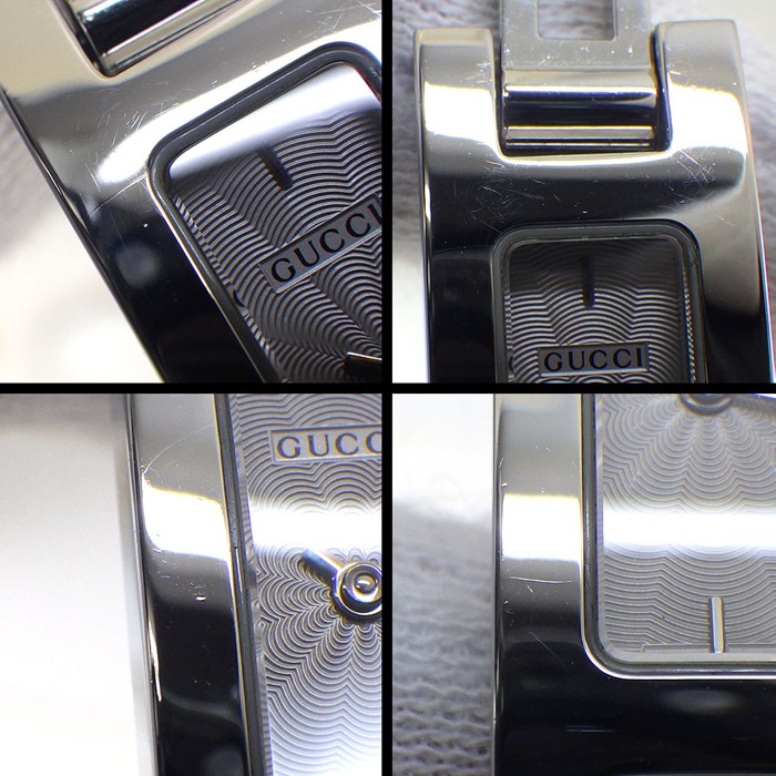 グッチ GUCCI 腕時計 バングルウォッチ 3900L レクタンギュラー シルバーギョーシェ文字盤 SS クオーツアナログ 【中古】