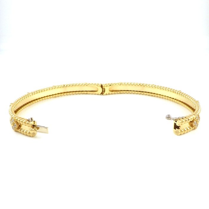 ヴァンクリーフ＆アーペル Van Cleef & Arpels バングル ペルレ スウィートクローバー VCARP6X500 40ポイント ダイヤモンド 0.68ct / #S 【中古】