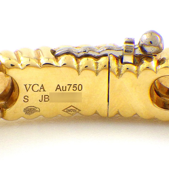 ヴァンクリーフ＆アーペル Van Cleef & Arpels バングル ペルレ スウィートクローバー VCARP6X500 40ポイント ダイヤモンド 0.68ct / #S 【中古】