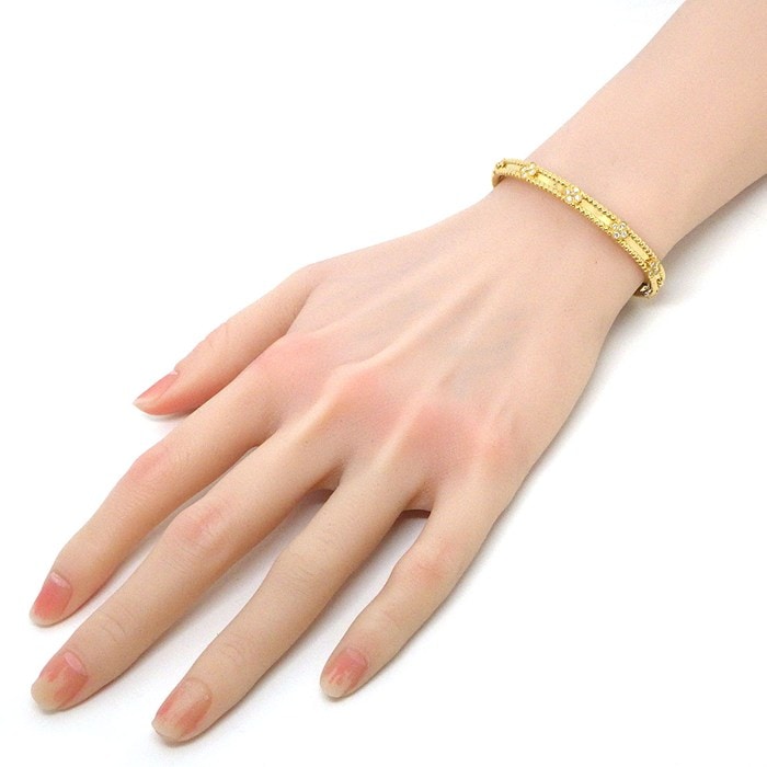 ヴァンクリーフ＆アーペル Van Cleef & Arpels バングル ペルレ スウィートクローバー VCARP6X500 40ポイント ダイヤモンド 0.68ct / #S 【中古】