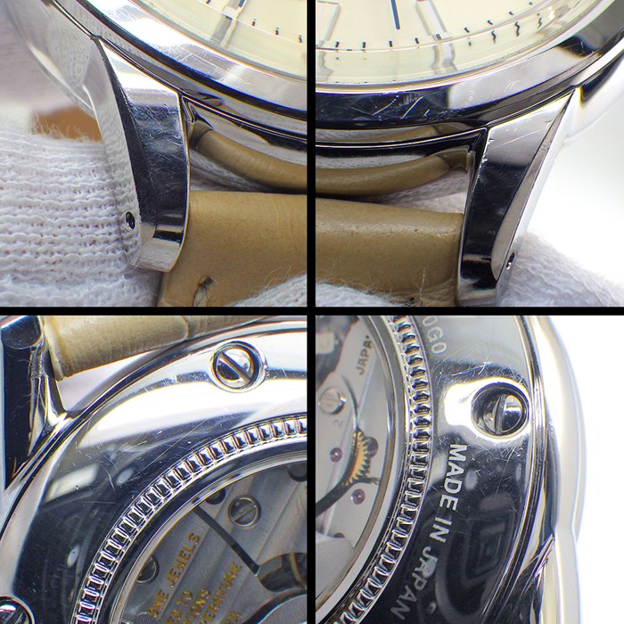 グランドセイコー Grand Seiko 腕時計 メカニカル SBGL017/9S67-00G0 アイボリー文字盤 デイト 裏スケ パワーリザーブ表示 SS ベージュ レザーベルト 自動巻き