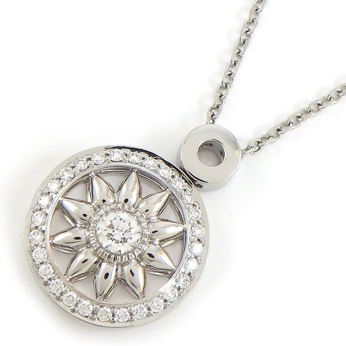 ハリーウィンストン HARRY WINSTON ネックレス ゲート コレクション PEDPRD1MWG ロゼット サークル 29ポイント ダイヤモンド 計約0.29ct PT950 【箱・保付き】 【中古】
